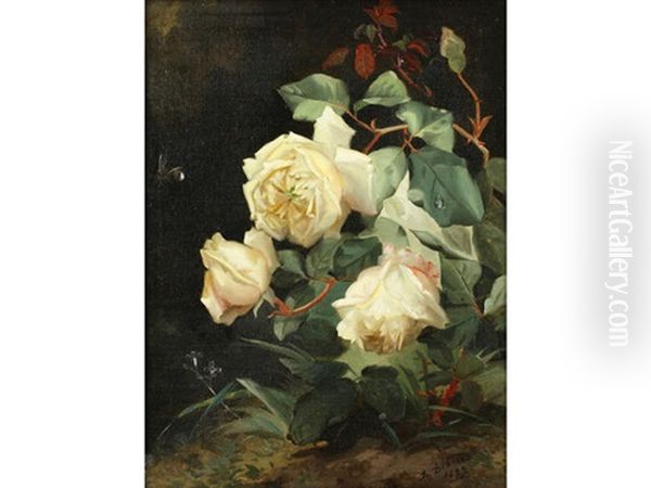 Roses Oil Painting by Alexandre Debrus