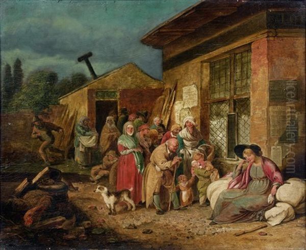 La Loterie Nationale Oil Painting by Philibert Louis Debucourt