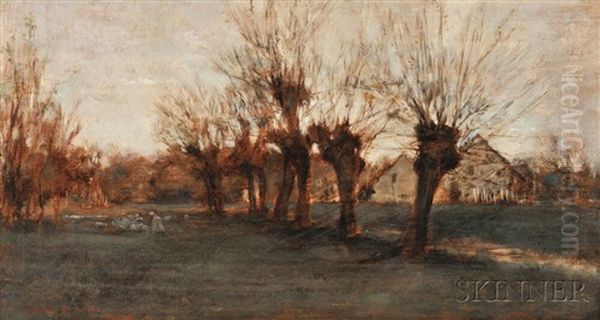 The Quiet Of Sunset Oil Painting by Joseph Rodefer DeCamp