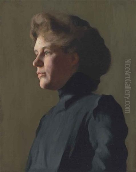 Portrait Of A Lady Oil Painting by Joseph Rodefer DeCamp