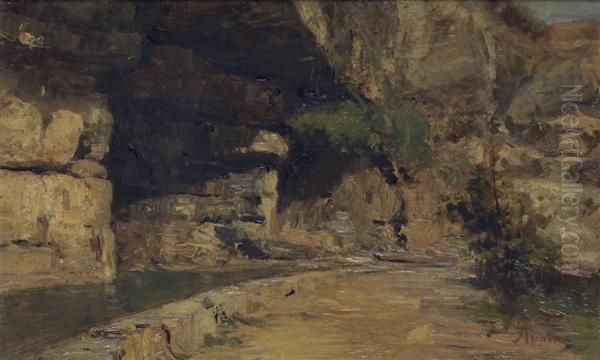 Grotte Oil Painting by Adolphe Appian