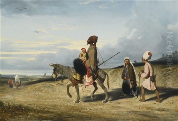 A Journey Into The Levant Oil Painting by Alexandre Gabriel Decamps