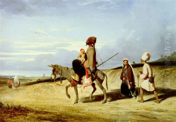 A Journey In The Levant Oil Painting by Alexandre Gabriel Decamps