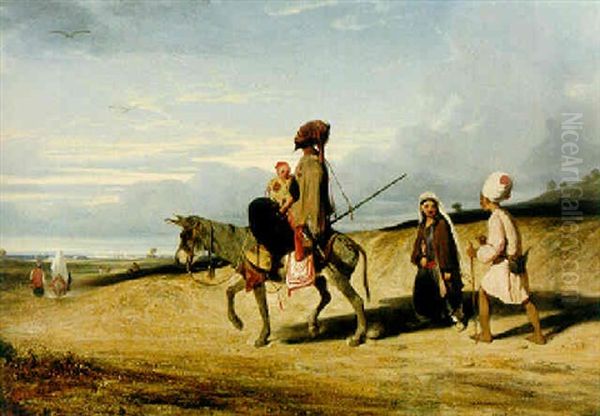 View Of The Levant Oil Painting by Alexandre Gabriel Decamps