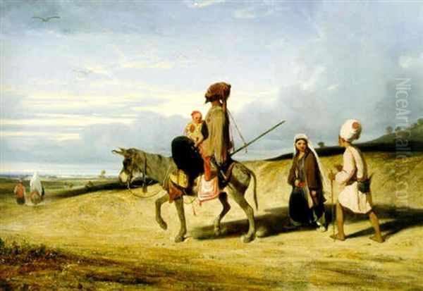 Vue Prise Dans Le Levant Oil Painting by Alexandre Gabriel Decamps