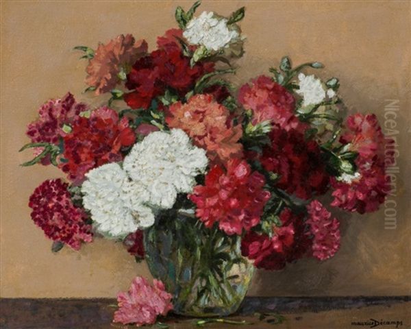 Still Life In Bloom by Maurice Alfred Decamps