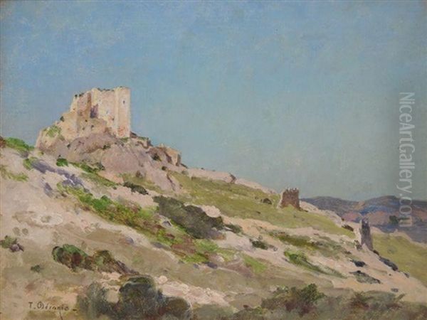 Les Baux De Provence Oil Painting by Theophile-Henry Decanis