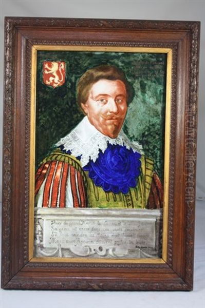 Plaque Representant Charles De Maupas, Ambassadeur Du Roi Henri Iv Et Louis Xiii Oil Painting by Theodore Deck