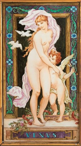 Venus Et Cupidon Oil Painting by Theodore Deck