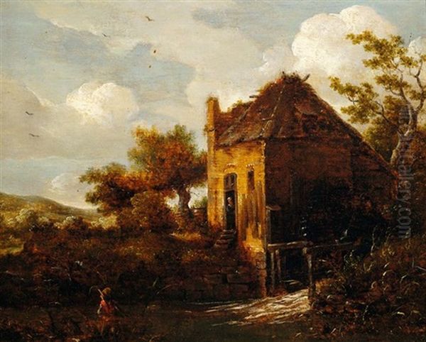 Muhle Am Fluss Oil Painting by Cornelis Gerritsz Decker