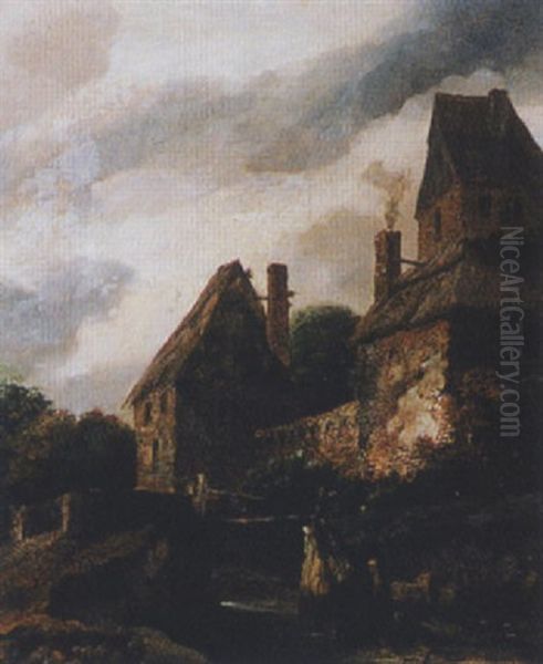 Landschaft Mit Altem Bauernhaus Oil Painting by Cornelis Gerritsz Decker