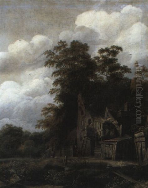 Landscape With Farm Buildings by Cornelis Gerritsz Decker