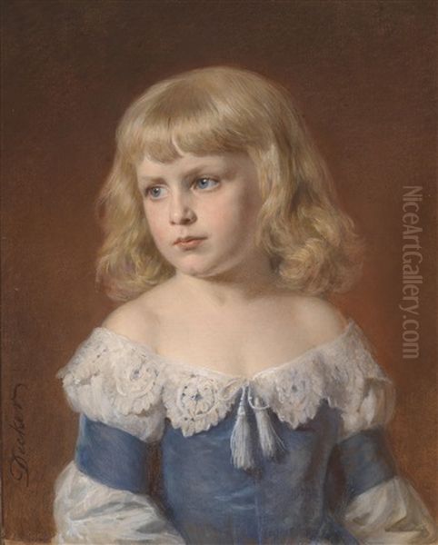 Portrat Eines Blonden Madchens Oil Painting by Georg Decker