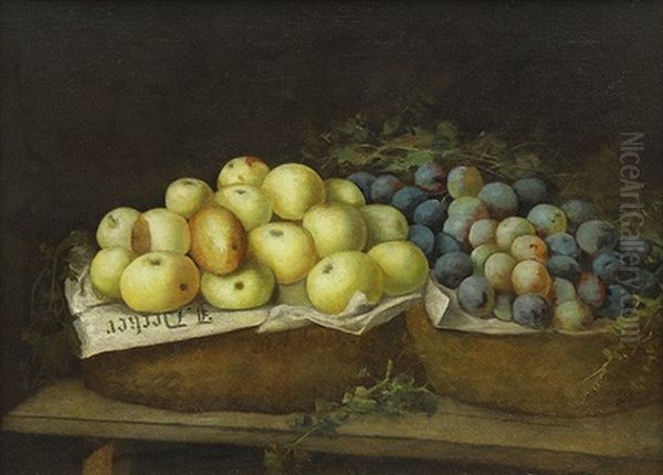 Still Life With Fruit And Vegetables Oil Painting by Joseph Decker