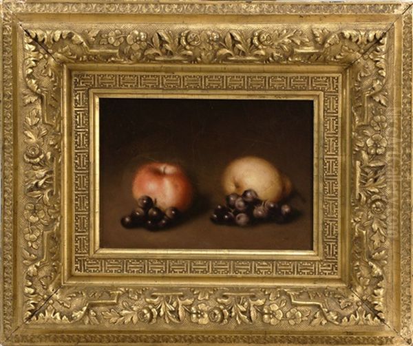 Still Life Of Apples And Grapes Oil Painting by Joseph Decker