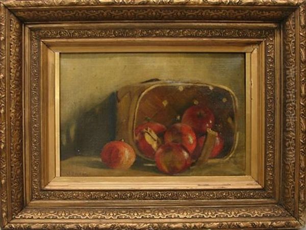 Still Life With Apples Oil Painting by Joseph Decker