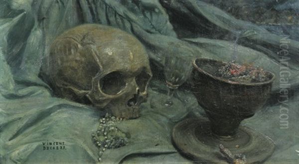 Memento Mori Oil Painting by Vincent Deckers