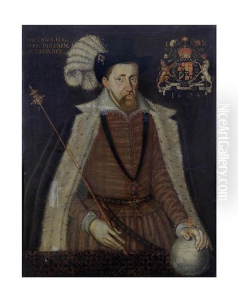 Portrait Of King James I Of England And Vi Of Scotland Oil Painting by John Decritz the Elder