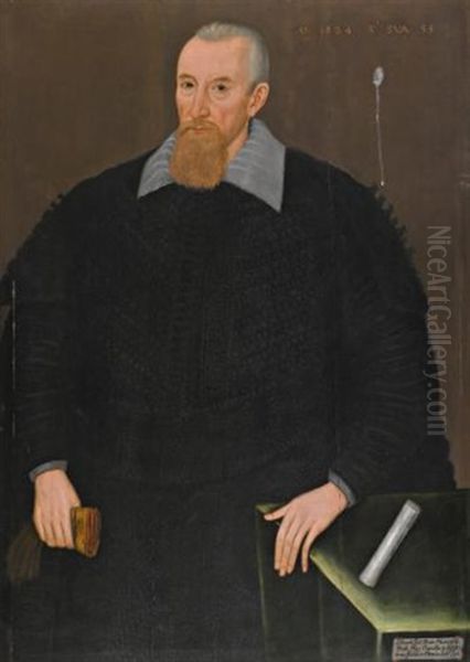 Portrait Of Edward, Lord Bruce Oil Painting by John Decritz the Elder