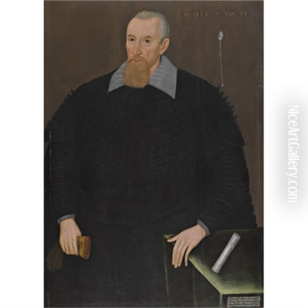 Portrait Of Edward, Lord Bruce Oil Painting by John Decritz the Elder