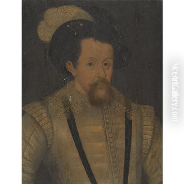 Portrait Of James I Oil Painting by John Decritz the Elder