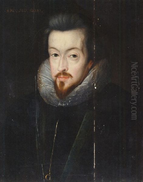 Portrait Of Robert Cecil, 1st Earl Of Salisbury Oil Painting by John Decritz the Elder