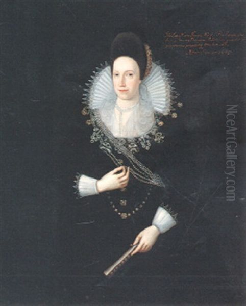 Portrait Of Hester Lady Temple Oil Painting by John Decritz the Elder