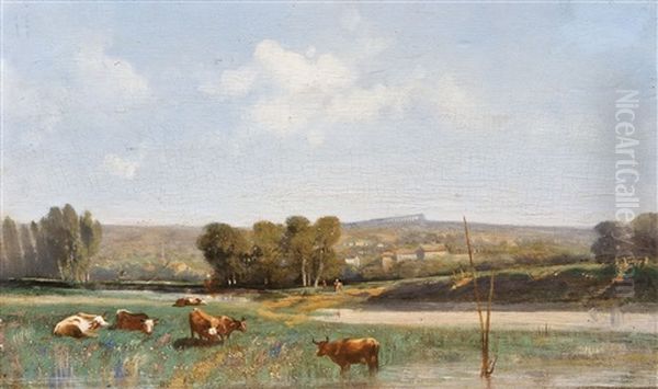 Sommertag In Der Normandie Oil Painting by Alexandre Defaux