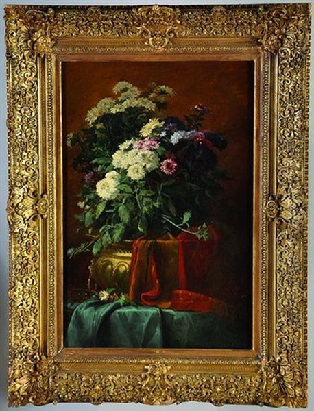 Bouquet De Fleurs Oil Painting by Alexandre Defaux