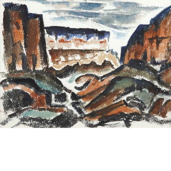 Mesas And Valley Oil Painting by Frank Applegate