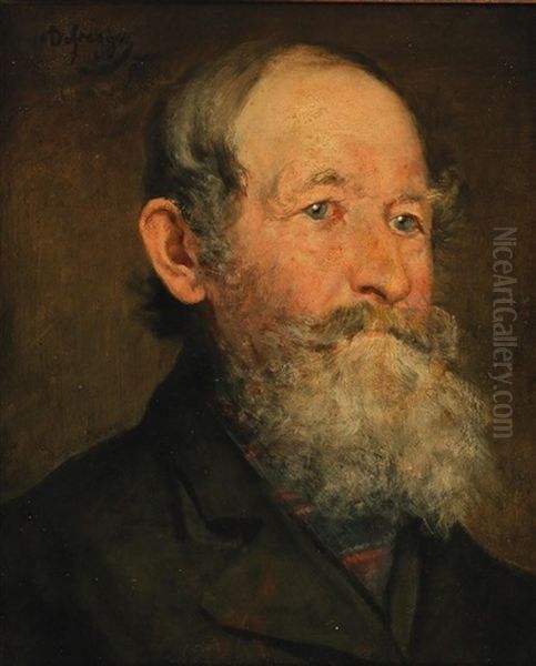 Portrait Of A Man Oil Painting by Franz Von Defregger