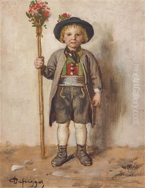 Der Hochzeitslader Oil Painting by Franz Von Defregger