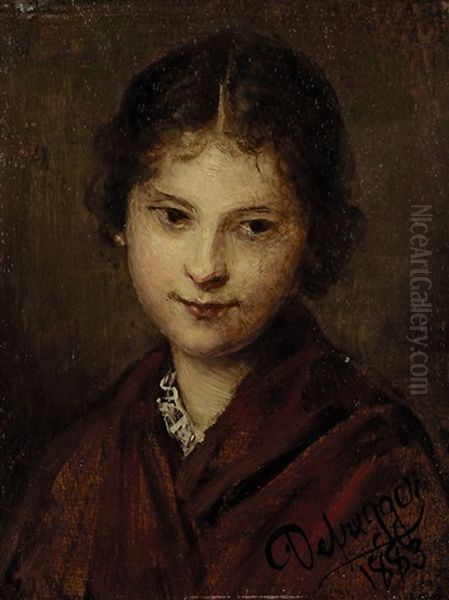 Madchen Oil Painting by Franz Von Defregger