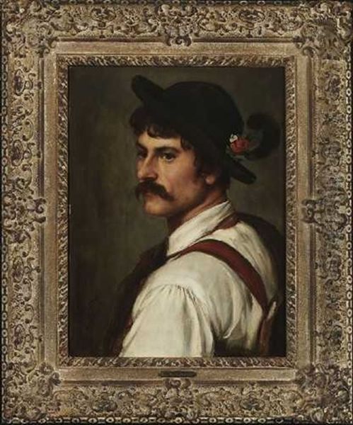 Junger Bauer Oil Painting by Franz Von Defregger