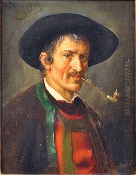 Man With Pipe by Franz Von Defregger