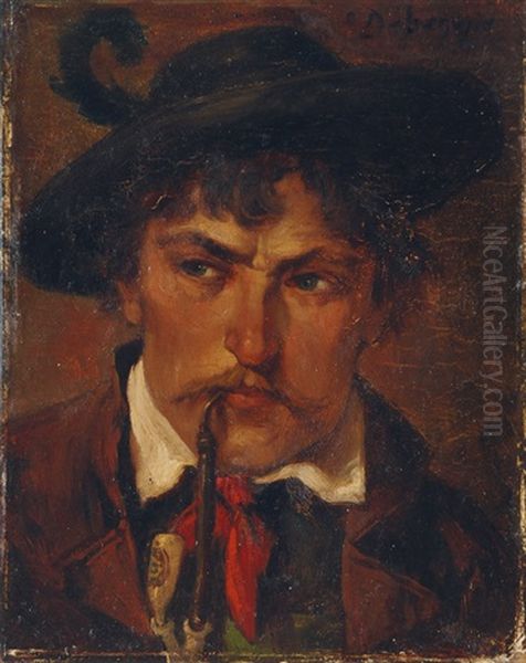 Young Tyrolian With Pipe Oil Painting by Franz Von Defregger