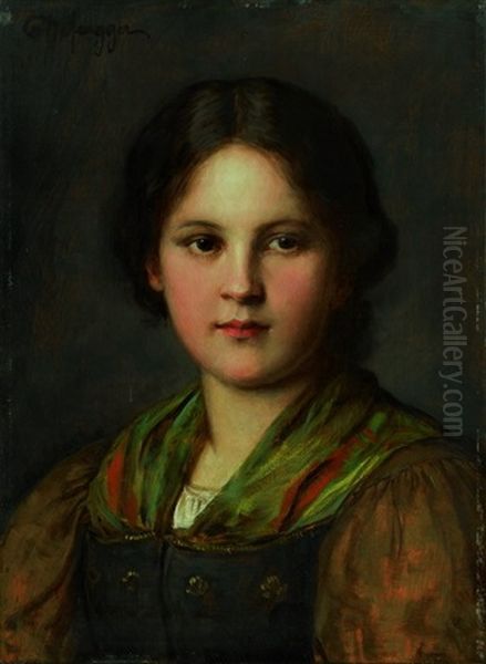 Bauerndirndl Oil Painting by Franz Von Defregger