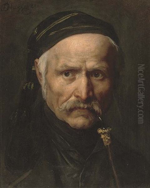 Der Pfeifenraucher Oil Painting by Franz Von Defregger