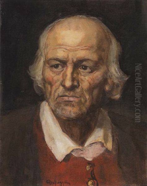 Alter Sudtiroler Bauer Oil Painting by Franz Von Defregger