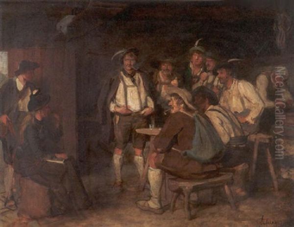 Mittagsrast Oil Painting by Franz Von Defregger