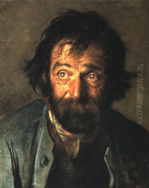 Der Ochsner Oil Painting by Franz Von Defregger