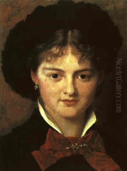 Sabine Oil Painting by Franz Von Defregger