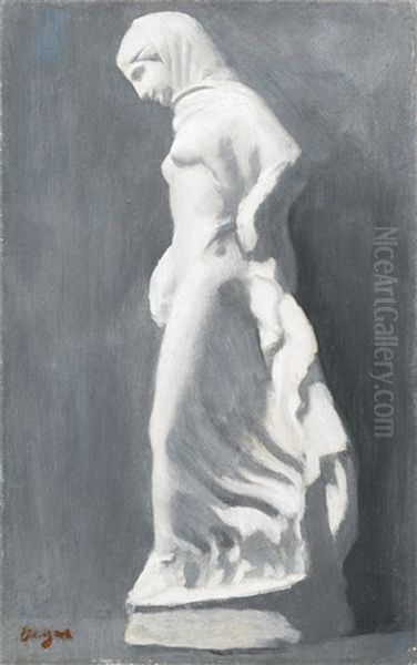 Statuette Antique - Danseuse De Tanagra Oil Painting by Edgar Degas