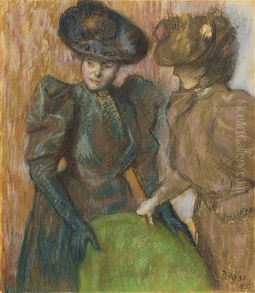 La Conversation Oil Painting by Edgar Degas