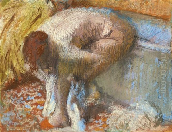 Femme S'essuyant Les Pieds Oil Painting by Edgar Degas