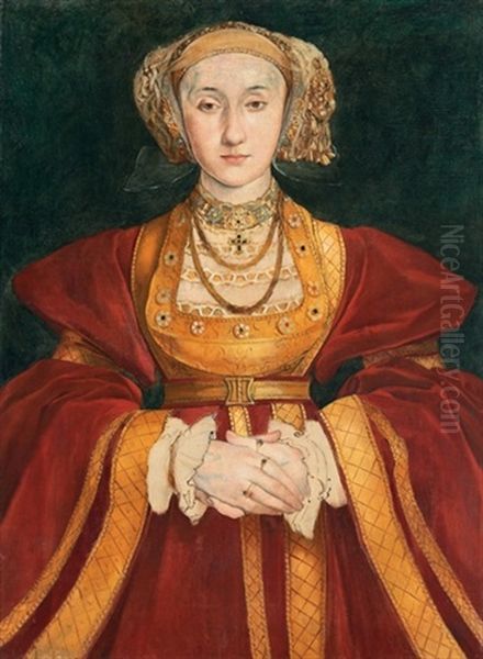 Anne De Cleves (after Hans Holbein Le Jeune) Oil Painting by Edgar Degas