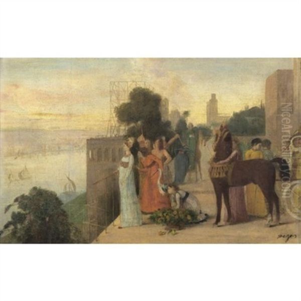 Semiramis Construisant Une Ville Oil Painting by Edgar Degas