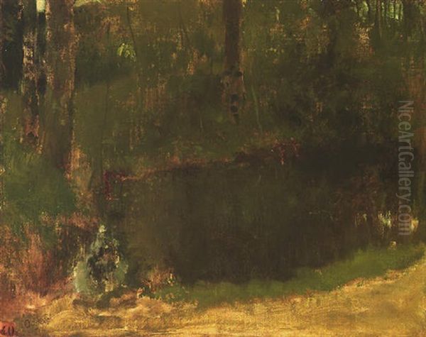 L'etang Dans La Foret Oil Painting by Edgar Degas