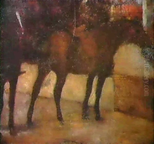 Etude De Chevaux by Edgar Degas