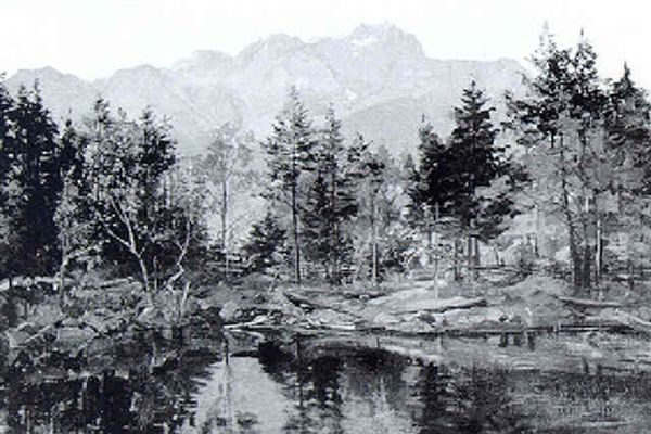 Am Rissersee Bei Garmisch Oil Painting by Hugo Degenhard